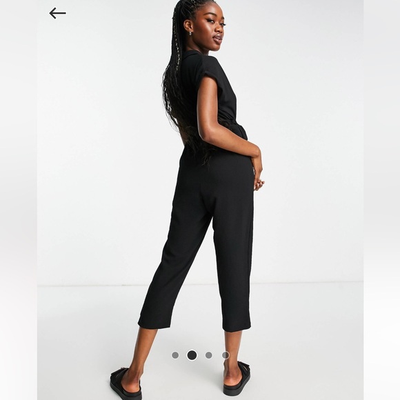 New Look cap sleeve button up jumpsuit - Picture 2 of 4